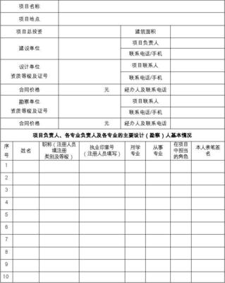 建设工程勘察设计合同备案申请表